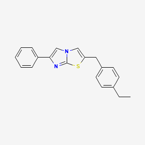 molecular formula C20H18N2S B11565553 2-(4-Ethylbenzyl)-6-phenylimidazo[2,1-b][1,3]thiazole 