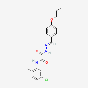 molecular formula C19H20ClN3O3 B11565606 N-(5-chloro-2-methylphenyl)-2-oxo-2-[(2E)-2-(4-propoxybenzylidene)hydrazinyl]acetamide 