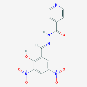 molecular formula C13H9N5O6 B11565607 N'-[(E)-(2-hydroxy-3,5-dinitrophenyl)methylidene]pyridine-4-carbohydrazide 