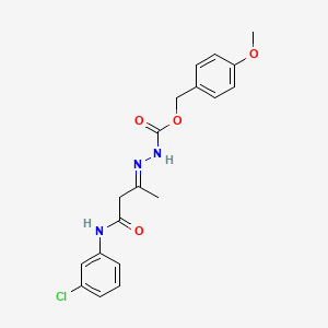 molecular formula C19H20ClN3O4 B11565613 4-methoxybenzyl (2E)-2-{4-[(3-chlorophenyl)amino]-4-oxobutan-2-ylidene}hydrazinecarboxylate 