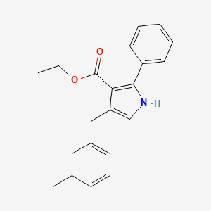 molecular formula C21H21NO2 B11565680 ethyl 4-[(3-methylphenyl)methyl]-2-phenyl-1H-pyrrole-3-carboxylate 