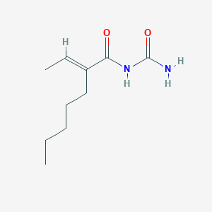molecular formula C10H18N2O2 B011566 1-(2-Ethylideneheptanoyl)urea CAS No. 102613-32-1