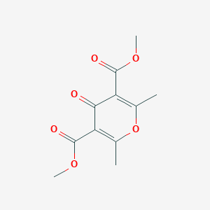 molecular formula C11H12O6 B11566100 dimethyl 2,6-dimethyl-4-oxo-4H-pyran-3,5-dicarboxylate 