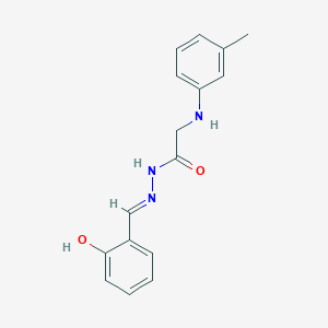 molecular formula C16H17N3O2 B11566133 N'-(2-Hydroxybenzylidene)-2-(3-toluidino)acetohydrazide CAS No. 303065-44-3