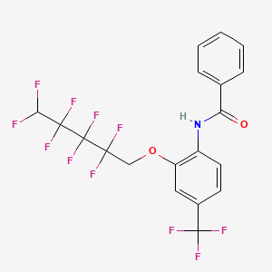 molecular formula C19H12F11NO2 B11566310 N-{2-[(2,2,3,3,4,4,5,5-octafluoropentyl)oxy]-4-(trifluoromethyl)phenyl}benzamide 