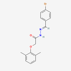 molecular formula C17H17BrN2O2 B11566554 N'-[(E)-(4-bromophenyl)methylidene]-2-(2,6-dimethylphenoxy)acetohydrazide 
