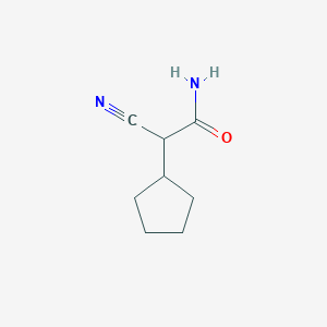 molecular formula C8H12N2O B115666 2-Cyano-2-cyclopentylacetamide CAS No. 146495-10-5