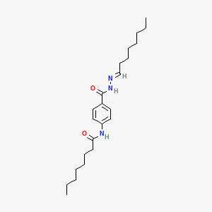 molecular formula C23H37N3O2 B11566641 N-(4-{[(2E)-2-octylidenehydrazinyl]carbonyl}phenyl)octanamide 