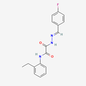 molecular formula C17H16FN3O2 B11566769 N-(2-ethylphenyl)-2-[(2E)-2-(4-fluorobenzylidene)hydrazinyl]-2-oxoacetamide 