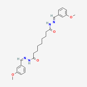 molecular formula C25H32N4O4 B11566770 N'~1~-[(E)-(3-methoxyphenyl)methylidene]-N'~9~-[(Z)-(3-methoxyphenyl)methylidene]nonanedihydrazide 
