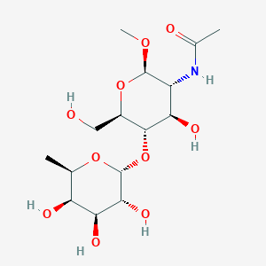 molecular formula C15H27NO10 B115670 Methyl fucopyranosyl(1-4)-2-acetamido-2-deoxyglucopyranoside CAS No. 153756-68-4