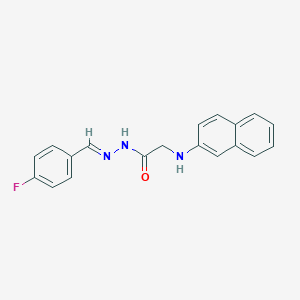 molecular formula C19H16FN3O B11567230 N'-[(E)-(4-Fluorophenyl)methylidene]-2-[(naphthalen-2-YL)amino]acetohydrazide 