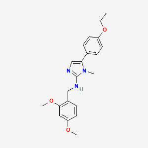molecular formula C21H25N3O3 B11567245 N-(2,4-dimethoxybenzyl)-5-(4-ethoxyphenyl)-1-methyl-1H-imidazol-2-amine 