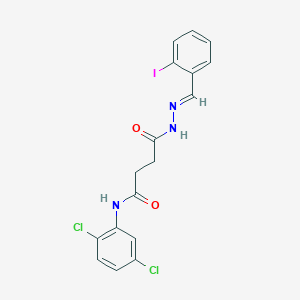 molecular formula C17H14Cl2IN3O2 B11567262 N-(2,5-dichlorophenyl)-4-[(2E)-2-(2-iodobenzylidene)hydrazinyl]-4-oxobutanamide 