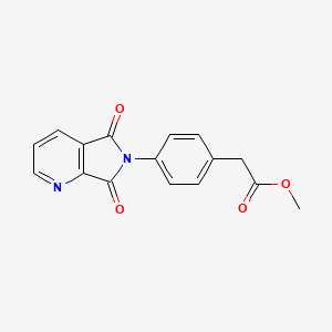 molecular formula C16H12N2O4 B11567399 methyl [4-(5,7-dioxo-5,7-dihydro-6H-pyrrolo[3,4-b]pyridin-6-yl)phenyl]acetate 