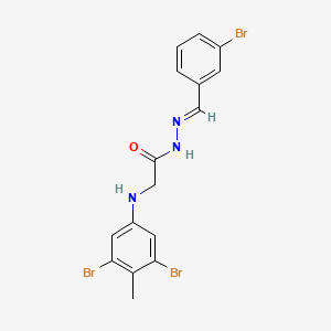 molecular formula C16H14Br3N3O B11567443 N'-[(E)-(3-Bromophenyl)methylidene]-2-[(3,5-dibromo-4-methylphenyl)amino]acetohydrazide 
