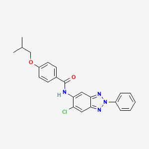 molecular formula C23H21ClN4O2 B11567591 N-(6-chloro-2-phenyl-2H-benzotriazol-5-yl)-4-(2-methylpropoxy)benzamide 