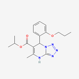 molecular formula C18H23N5O3 B11567801 Propan-2-yl 5-methyl-7-(2-propoxyphenyl)-4,7-dihydrotetrazolo[1,5-a]pyrimidine-6-carboxylate 
