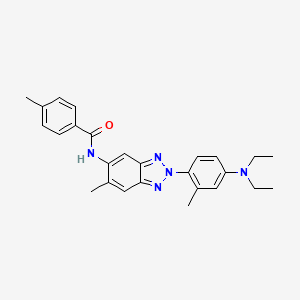 molecular formula C26H29N5O B11568011 N-{2-[4-(diethylamino)-2-methylphenyl]-6-methyl-2H-benzotriazol-5-yl}-4-methylbenzamide 