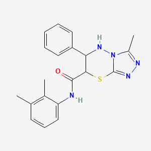 molecular formula C20H21N5OS B11568043 N-(2,3-dimethylphenyl)-3-methyl-6-phenyl-6,7-dihydro-5H-[1,2,4]triazolo[3,4-b][1,3,4]thiadiazine-7-carboxamide 