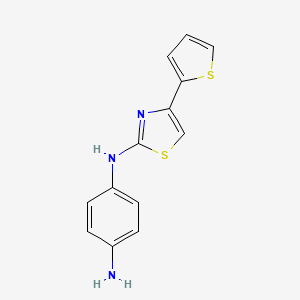 molecular formula C13H11N3S2 B11569004 N-[4-(thiophen-2-yl)-1,3-thiazol-2-yl]benzene-1,4-diamine CAS No. 100728-68-5