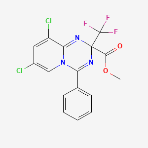 molecular formula C16H10Cl2F3N3O2 B11569252 Methyl 7,9-dichloro-4-phenyl-2-(trifluoromethyl)-2H-pyrido[1,2-a][1,3,5]triazine-2-carboxylate 