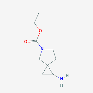 molecular formula C9H16N2O2 B115695 Ethyl 1-amino-5-azaspiro[2.4]heptane-5-carboxylate CAS No. 150543-65-0
