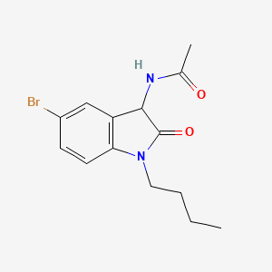 molecular formula C14H17BrN2O2 B11569805 N-(5-bromo-1-butyl-2-oxo-2,3-dihydro-1H-indol-3-yl)acetamide 