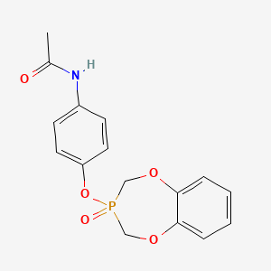 molecular formula C16H16NO5P B11570031 N-{4-[(3-oxido-3,4-dihydro-2H-1,5,3-benzodioxaphosphepin-3-yl)oxy]phenyl}acetamide 