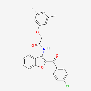 molecular formula C25H20ClNO4 B11570109 N-[2-(4-chlorobenzoyl)-1-benzofuran-3-yl]-2-(3,5-dimethylphenoxy)acetamide 