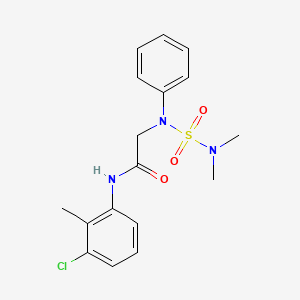 molecular formula C17H20ClN3O3S B11570504 N-(3-Chloro-2-methylphenyl)-2-[(dimethylsulfamoyl)(phenyl)amino]acetamide 