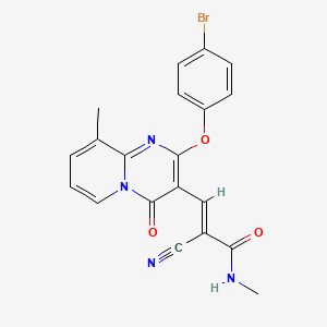 molecular formula C20H15BrN4O3 B11570903 (2E)-3-[2-(4-bromophenoxy)-9-methyl-4-oxo-4H-pyrido[1,2-a]pyrimidin-3-yl]-2-cyano-N-methylprop-2-enamide 
