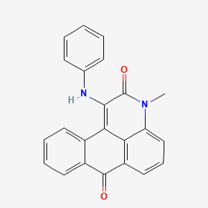 molecular formula C23H16N2O2 B11570923 1-anilino-3-methyl-3H-naphtho[1,2,3-de]quinoline-2,7-dione 