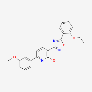 molecular formula C23H21N3O4 B11570957 3-[5-(2-Ethoxyphenyl)-1,2,4-oxadiazol-3-yl]-2-methoxy-6-(3-methoxyphenyl)pyridine 