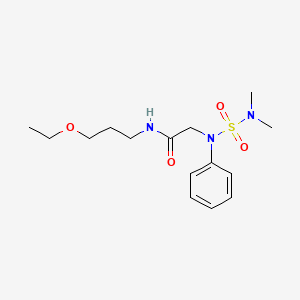 molecular formula C15H25N3O4S B11571105 2-[(Dimethylsulfamoyl)(phenyl)amino]-N-(3-ethoxypropyl)acetamide 