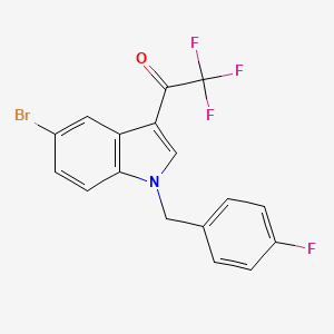 molecular formula C17H10BrF4NO B11571313 1-[5-bromo-1-(4-fluorobenzyl)-1H-indol-3-yl]-2,2,2-trifluoroethanone 