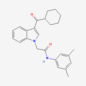 molecular formula C25H28N2O2 B11572052 2-[3-(cyclohexylcarbonyl)-1H-indol-1-yl]-N-(3,5-dimethylphenyl)acetamide 