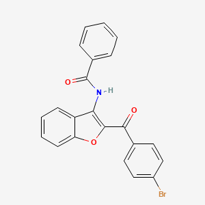 molecular formula C22H14BrNO3 B11572465 N-[2-(4-bromobenzoyl)-1-benzofuran-3-yl]benzamide 