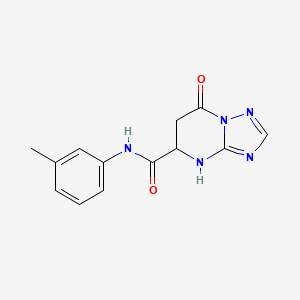 molecular formula C13H13N5O2 B11572815 N-(3-methylphenyl)-7-oxo-4,5,6,7-tetrahydro[1,2,4]triazolo[1,5-a]pyrimidine-5-carboxamide CAS No. 1092782-42-7