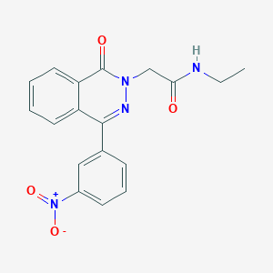 molecular formula C18H16N4O4 B11573053 N-ethyl-2-[4-(3-nitrophenyl)-1-oxophthalazin-2(1H)-yl]acetamide 