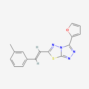 molecular formula C16H12N4OS B11573092 3-(furan-2-yl)-6-[(E)-2-(3-methylphenyl)ethenyl][1,2,4]triazolo[3,4-b][1,3,4]thiadiazole 