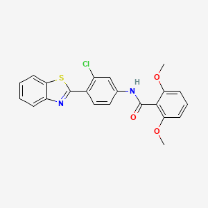 molecular formula C22H17ClN2O3S B11573248 N-[4-(1,3-benzothiazol-2-yl)-3-chlorophenyl]-2,6-dimethoxybenzamide 