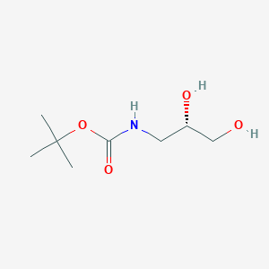 molecular formula C8H17NO4 B115738 Tert-butyl N-[(2S)-2,3-dihydroxypropyl]carbamate CAS No. 148983-25-9