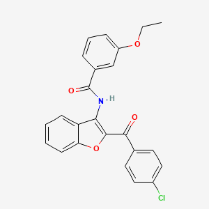 molecular formula C24H18ClNO4 B11573802 N-[2-(4-chlorobenzoyl)-1-benzofuran-3-yl]-3-ethoxybenzamide 