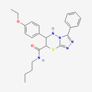 molecular formula C23H27N5O2S B11573875 N-butyl-6-(4-ethoxyphenyl)-3-phenyl-6,7-dihydro-5H-[1,2,4]triazolo[3,4-b][1,3,4]thiadiazine-7-carboxamide 