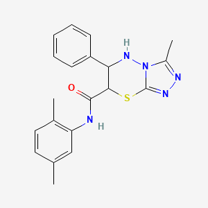 molecular formula C20H21N5OS B11574439 N-(2,5-dimethylphenyl)-3-methyl-6-phenyl-6,7-dihydro-5H-[1,2,4]triazolo[3,4-b][1,3,4]thiadiazine-7-carboxamide 