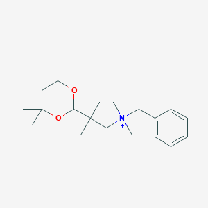 molecular formula C20H34NO2+ B11574532 N-benzyl-N,N,2-trimethyl-2-(4,4,6-trimethyl-1,3-dioxan-2-yl)propan-1-aminium 