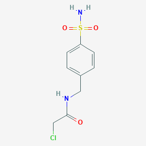 molecular formula C9H11ClN2O3S B011575 2-chloro-N-[(4-sulfamoylphenyl)methyl]acetamide CAS No. 101167-02-6
