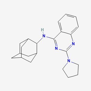 molecular formula C22H28N4 B11575097 N-(Adamantan-2-YL)-2-(pyrrolidin-1-YL)quinazolin-4-amine 