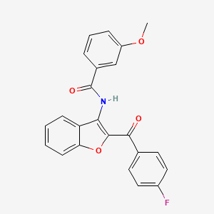 molecular formula C23H16FNO4 B11575133 N-[2-(4-fluorobenzoyl)-1-benzofuran-3-yl]-3-methoxybenzamide 